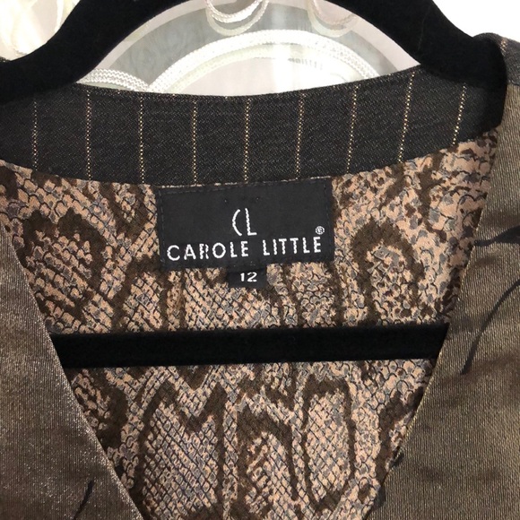 Carol little vest sz 12 leopard pinstripe grey - Picture 2 of 14